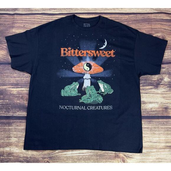 BitterSweet Nocturnal Creatures Mushrooms Graphic Tshirt XXL - Picture 1 of 5